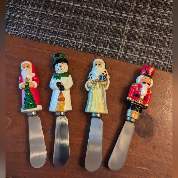 Christopher Radko Holiday Set of 4 Pateβ Knives - Picture 3 of 5